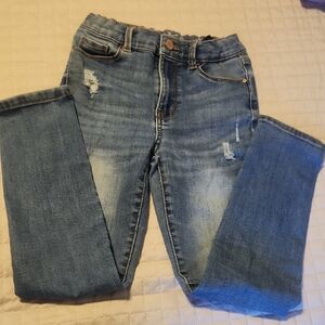 Women’s Blue Distressed Skinny Jeans